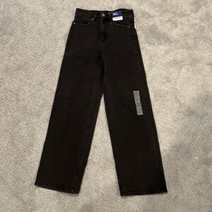 NWT Old Navy Sky-Hi Black Wide Leg Jeans - 2
